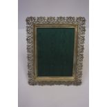 Silver Photo Frame, Having a wood backing with easel support, unmarked,