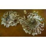 Pair of Cut Glass Chandeliers, (2)Condition reportLarger chandelier is approximately 19.5cm with a