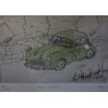 Mixed Lot of Prints and Pictures, to include a limited edition picture of a "Morris Minor" signed