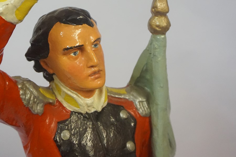 Large Painted Plaster Figure of a Napoleonic Soldier, - Image 4 of 5