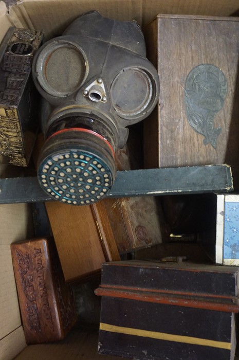 Quantity of Vintage Tins and Boxes, to include biscuit tins, also with a gas mask - Image 2 of 5