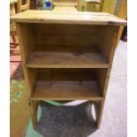 Near Matching Pair of Pine Cabinets, Having open shelving, (2)