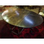 Large Oak Gateleg Table,