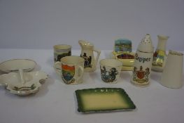 Small Lot of Crested Wares, to include an example by Carlton, (12)