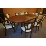 Victorian Style Mahogany Extending Dining Table, Having one additional leaf, also with a set of