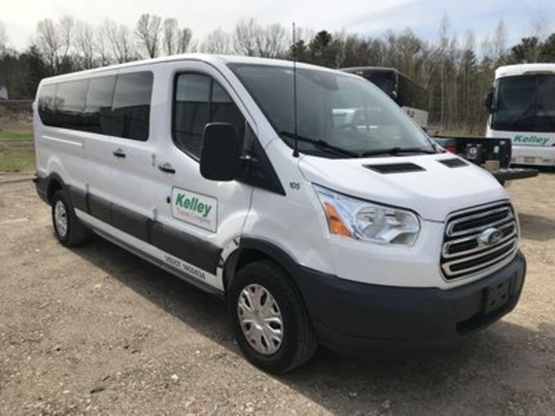 2015 FORD TRANSIT 350 XLT, 11-PASSENGER, FORD 3.7 LITER GAS ENG., AT, AC, FULL POWER, VIN #