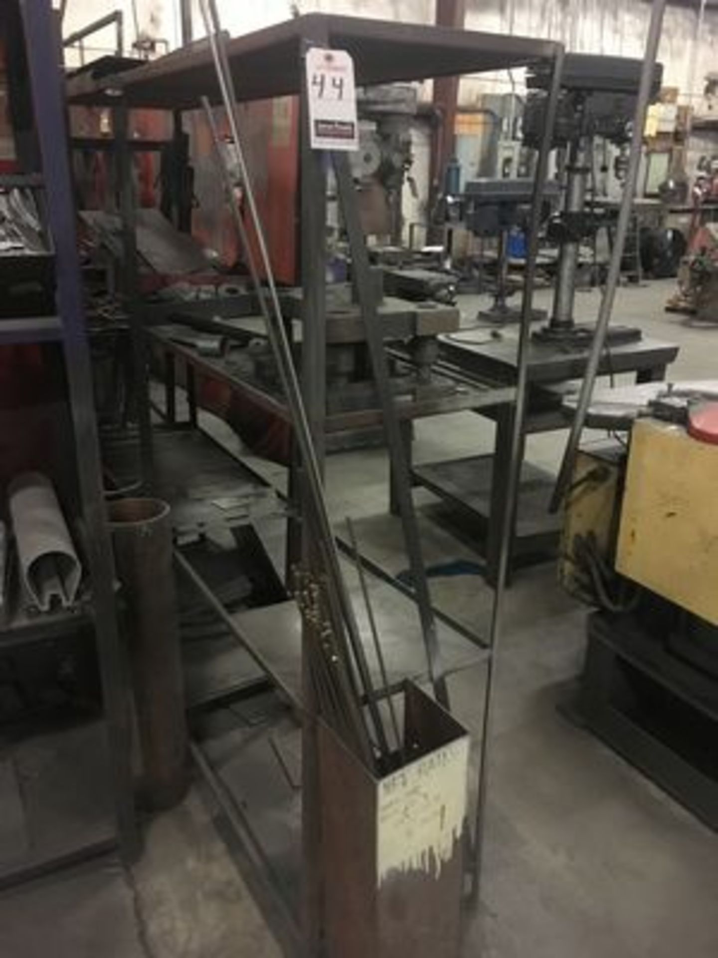 5' STEEL SHELF W/ STEEL & METAL CONTENTS