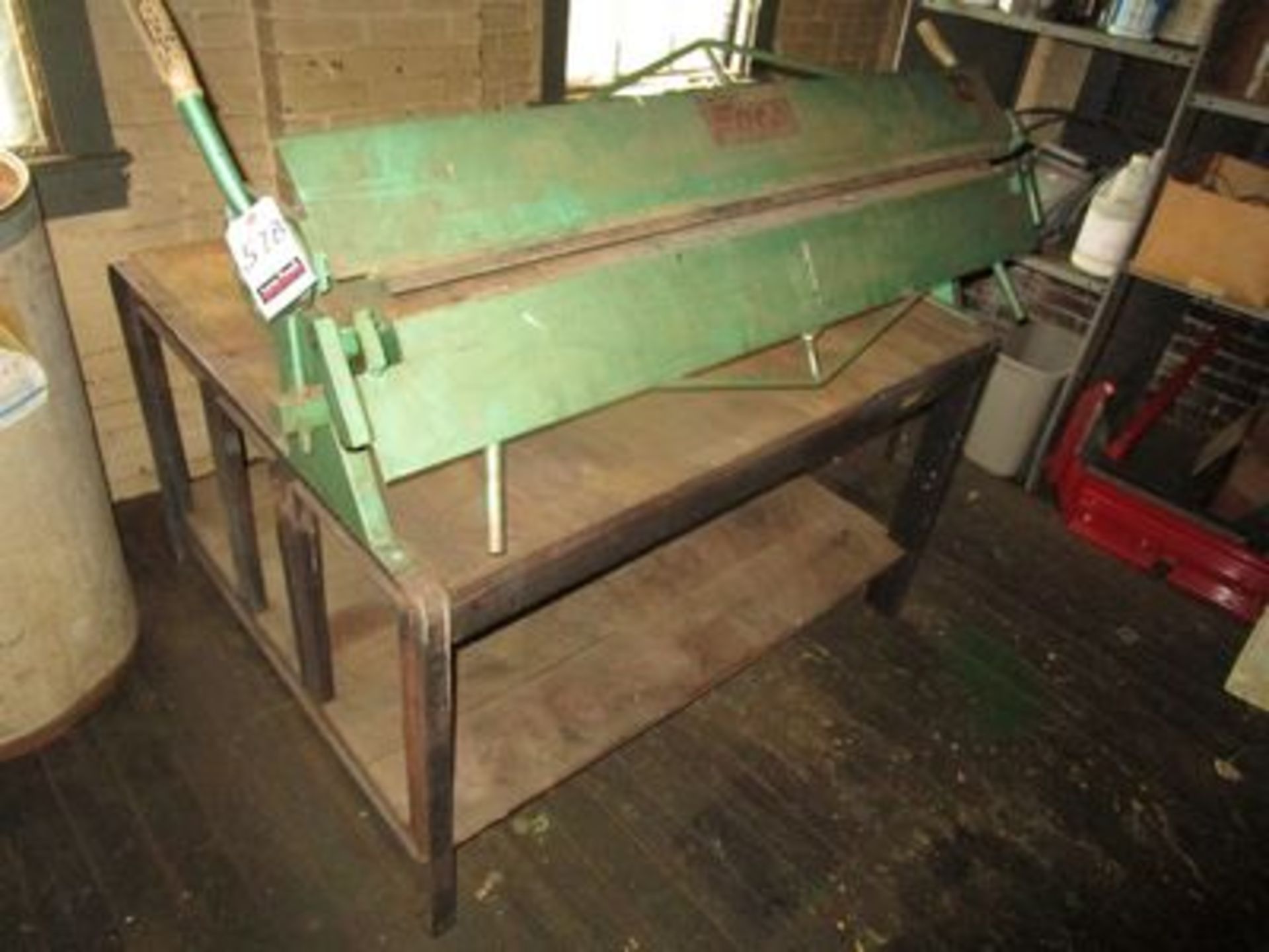 ENCO 4' BENDING BRAKE W/ TABLE, M/N 130-5221