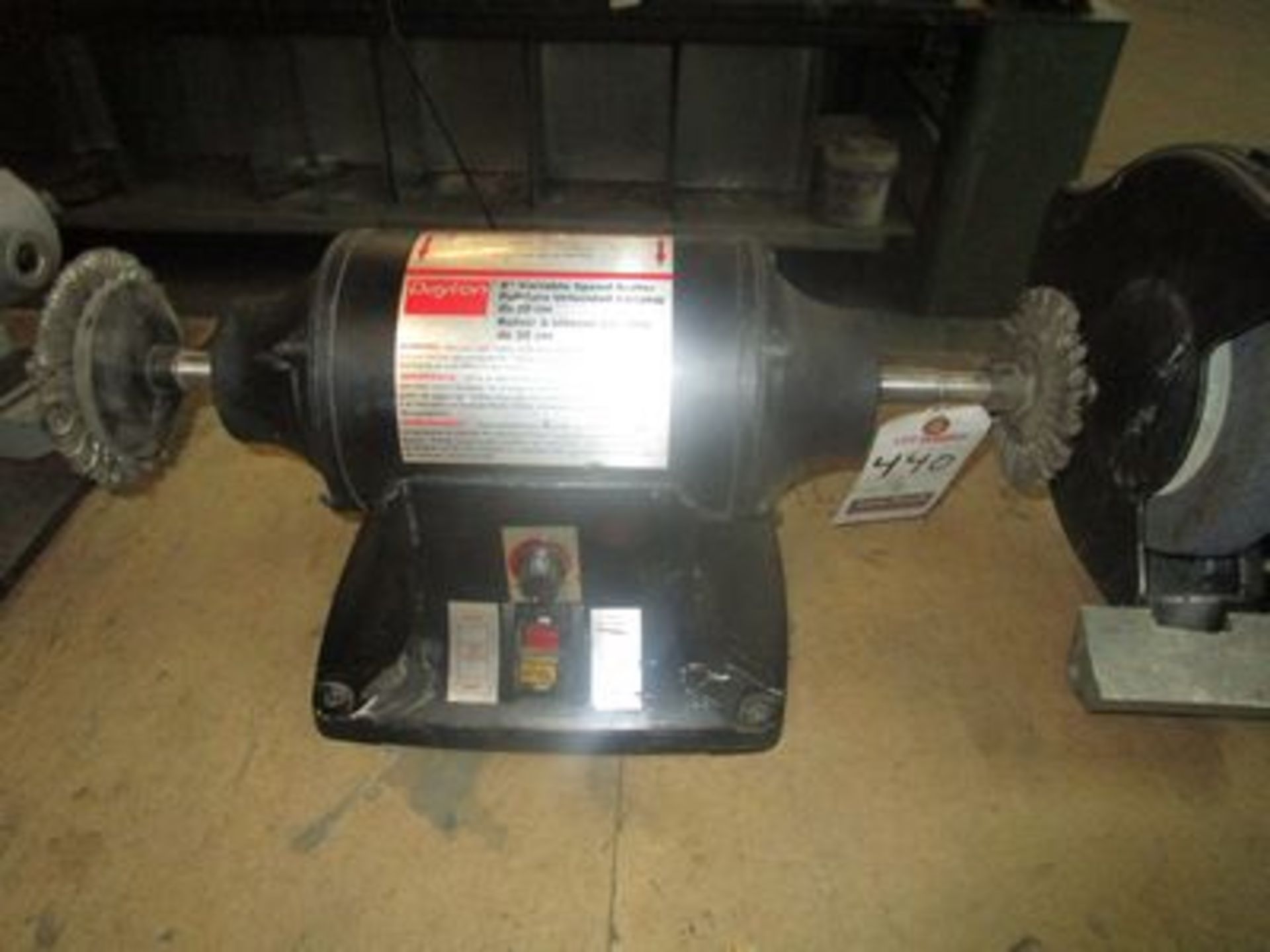 DAYTON 8" D.E. BENCH GRINDER, 3/4 H.P., 1 PH., M/N 4TJ95B