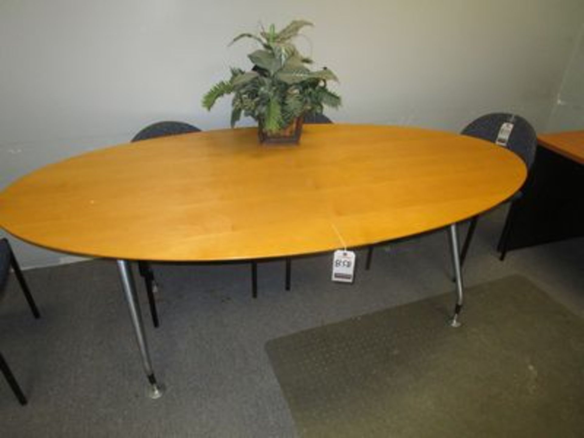 7' WOOD & METAL CONFERENCE TABLE