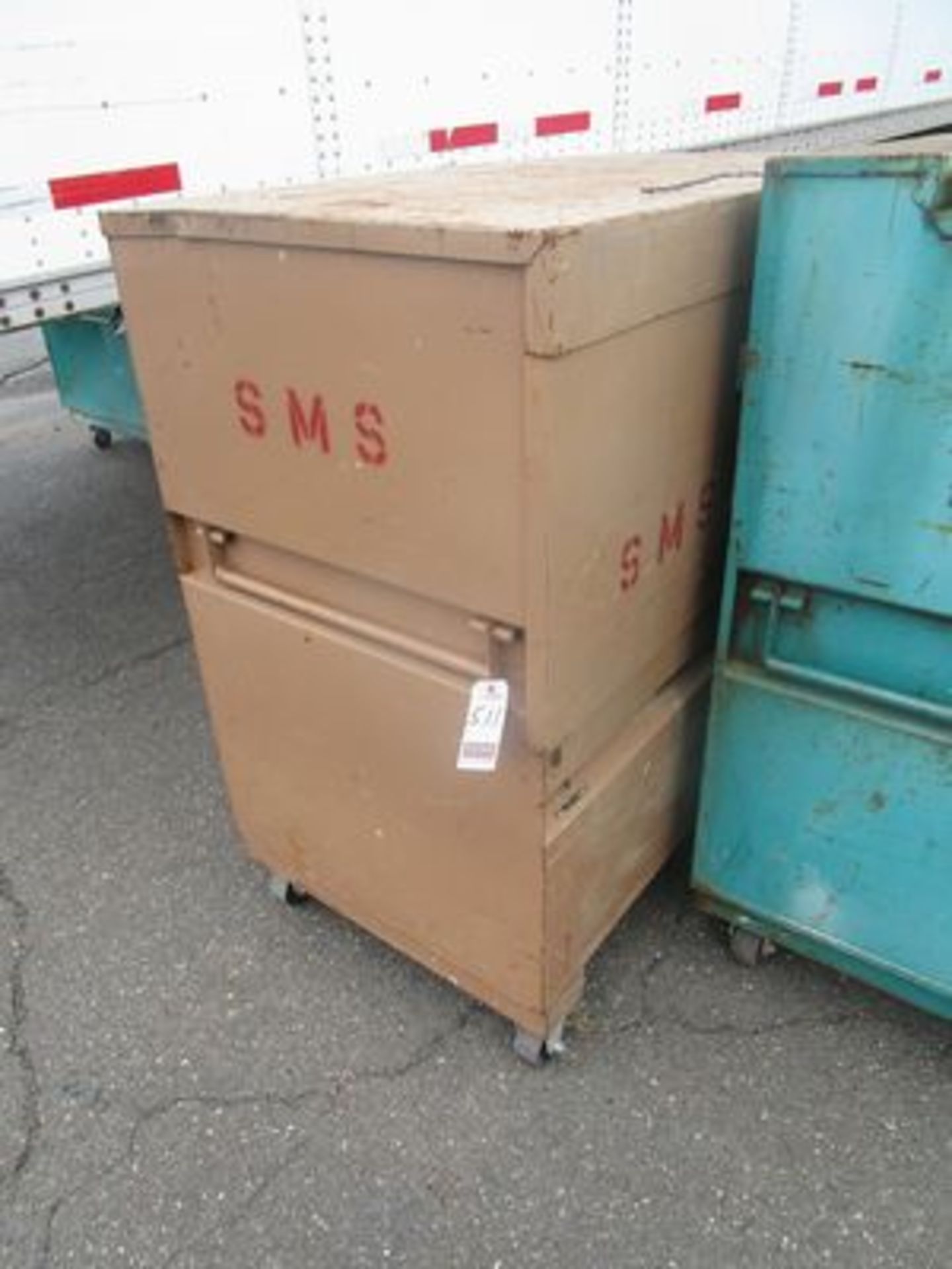 KNAACK 5' PORT. METAL GANG BOX/STORAGE MASTER CHEST, M/N 89