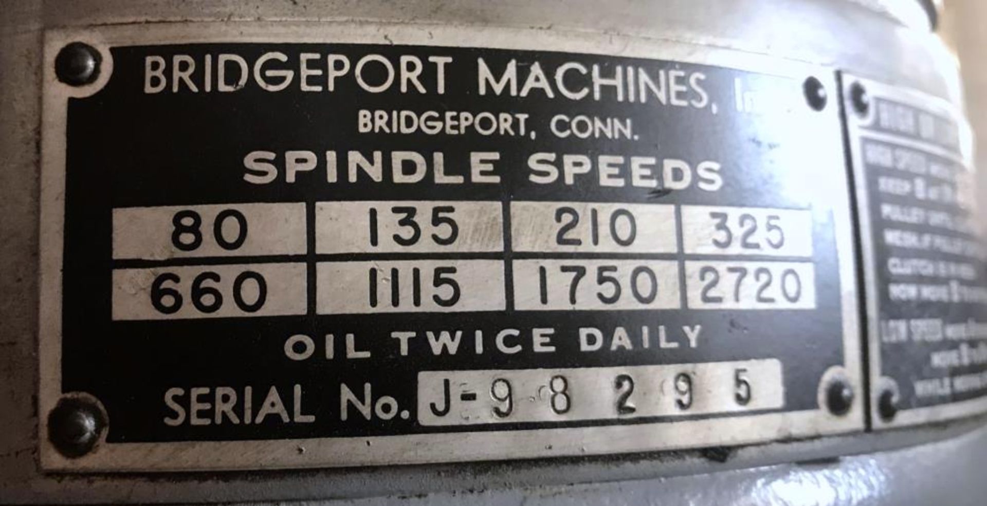 Bridgeport Series 1 Knee Mill - Image 7 of 7