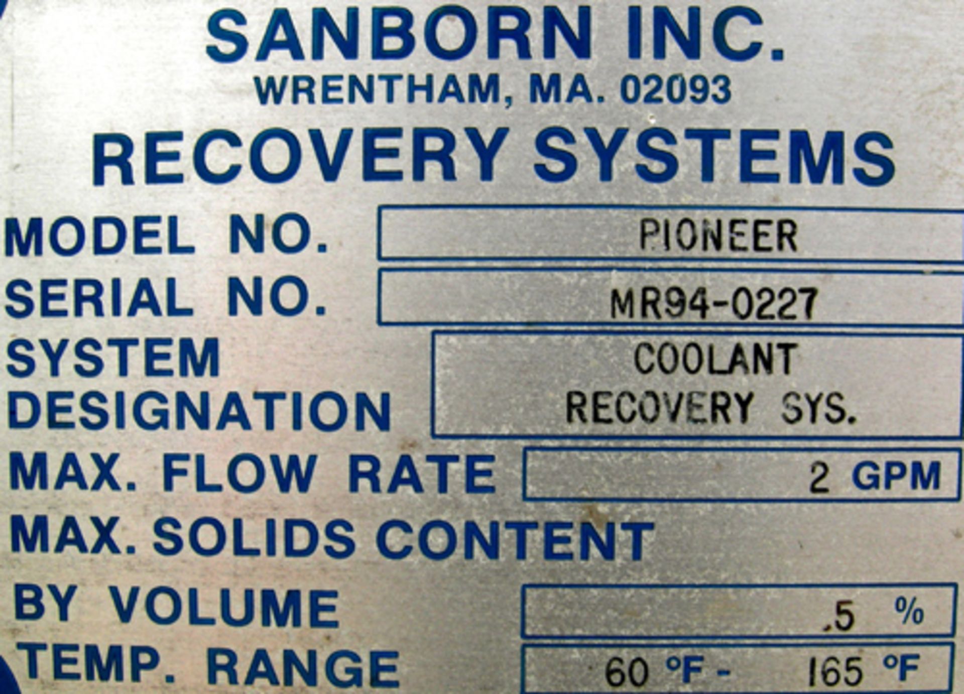 Sanborn Recovery System - Bild 7 aus 9