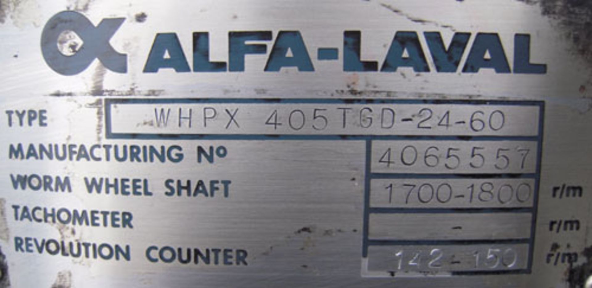 Alfa Laval WHPX-405TGD-24-60 Desludger Disc Centrifuge - Bild 11 aus 11