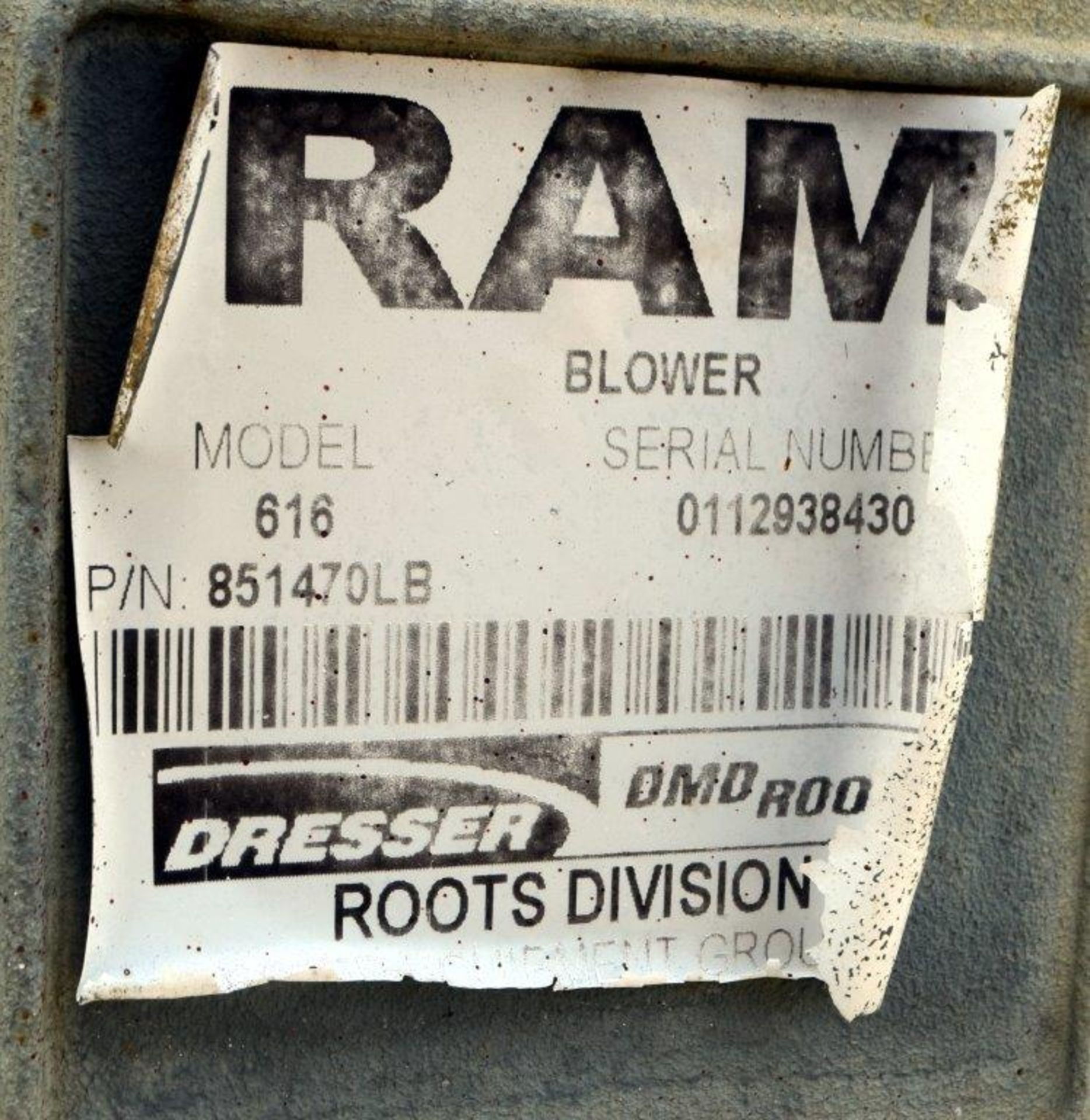 Roots Dresser Ram Positive Displacement Blower - Image 5 of 5