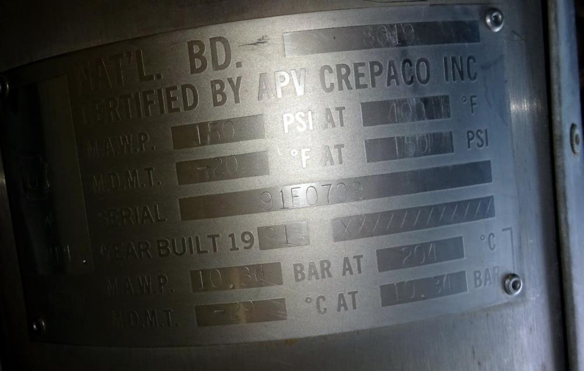 APV Crepaco Scrape Surface Heat Exchanger - Bild 13 aus 13