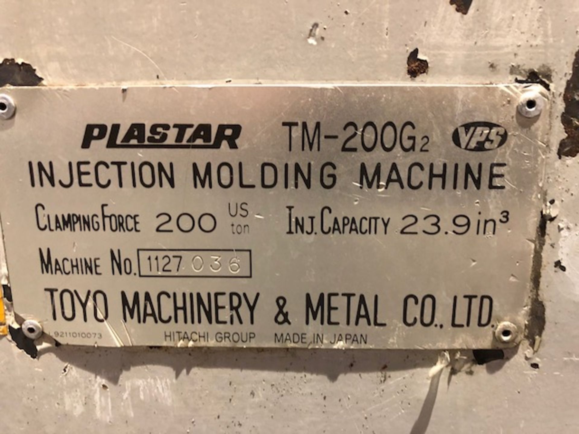 Toyo TM-200 G2 Plaster Injection Molding - Image 2 of 9