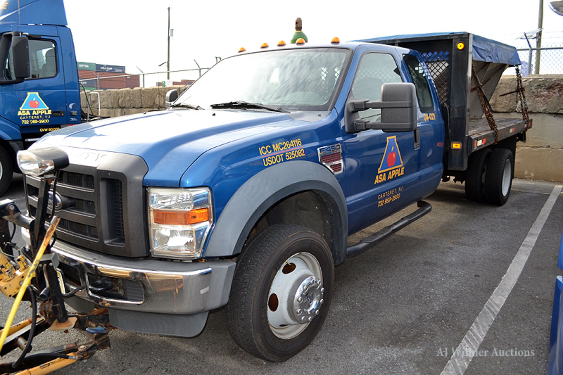 2008 Ford F-450 XL Super Duty Extended cab 4 door, Single axle flatbed truck, - Image 4 of 6