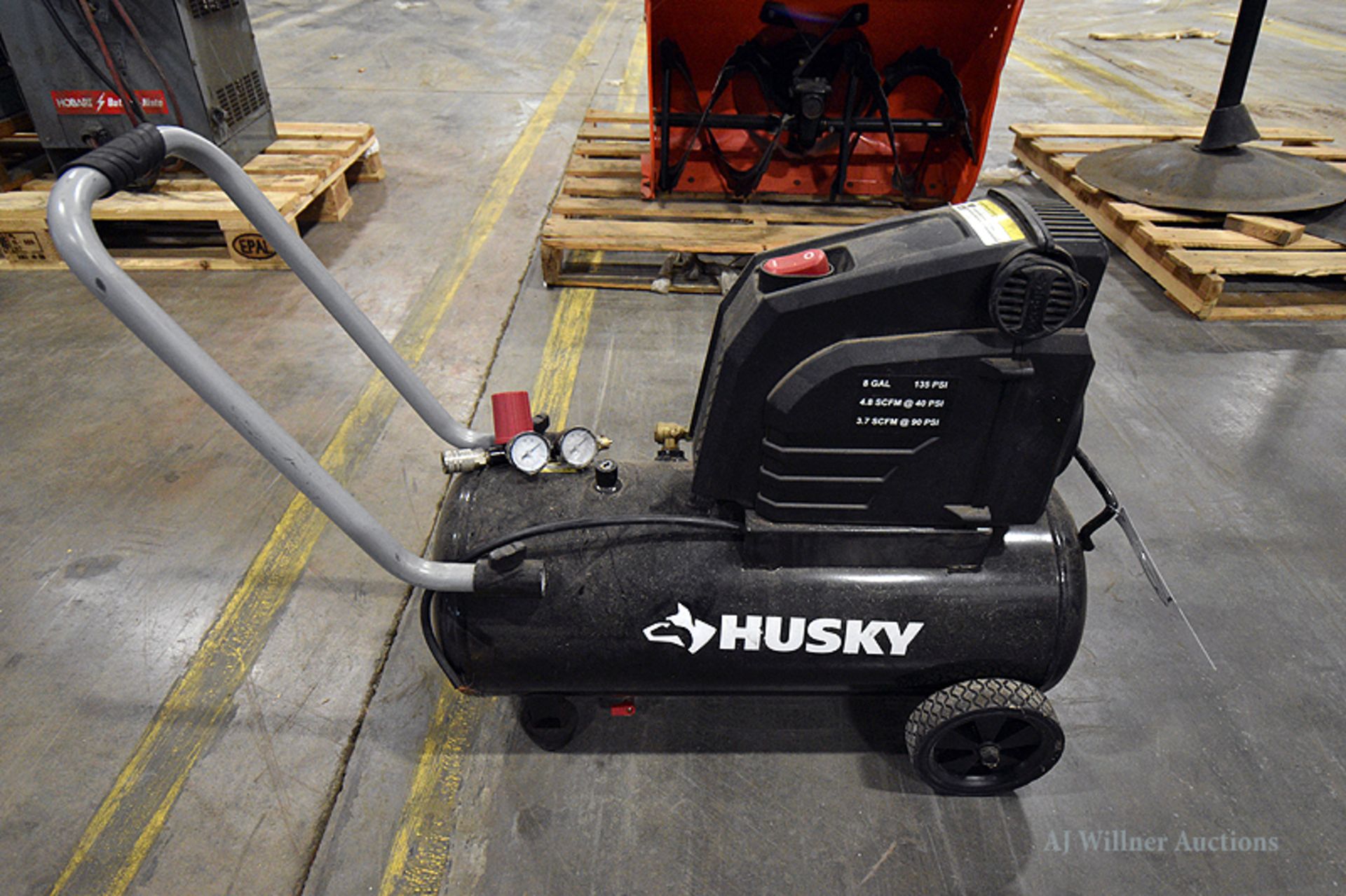 Husky portable air compressor, 8 gallon