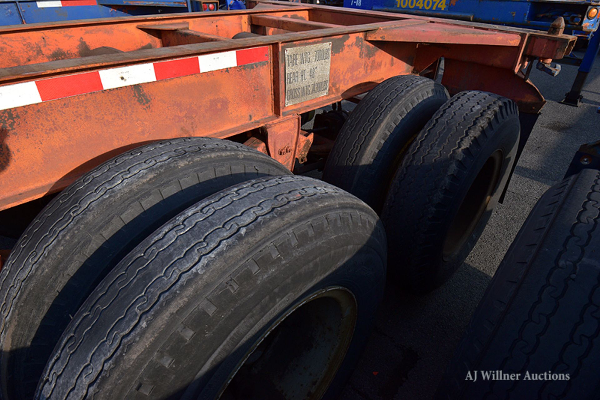 1987 Hyundai 40'-0 container chassis VIN 145C412S2HL009989 (Unit #9000124). - Image 5 of 5