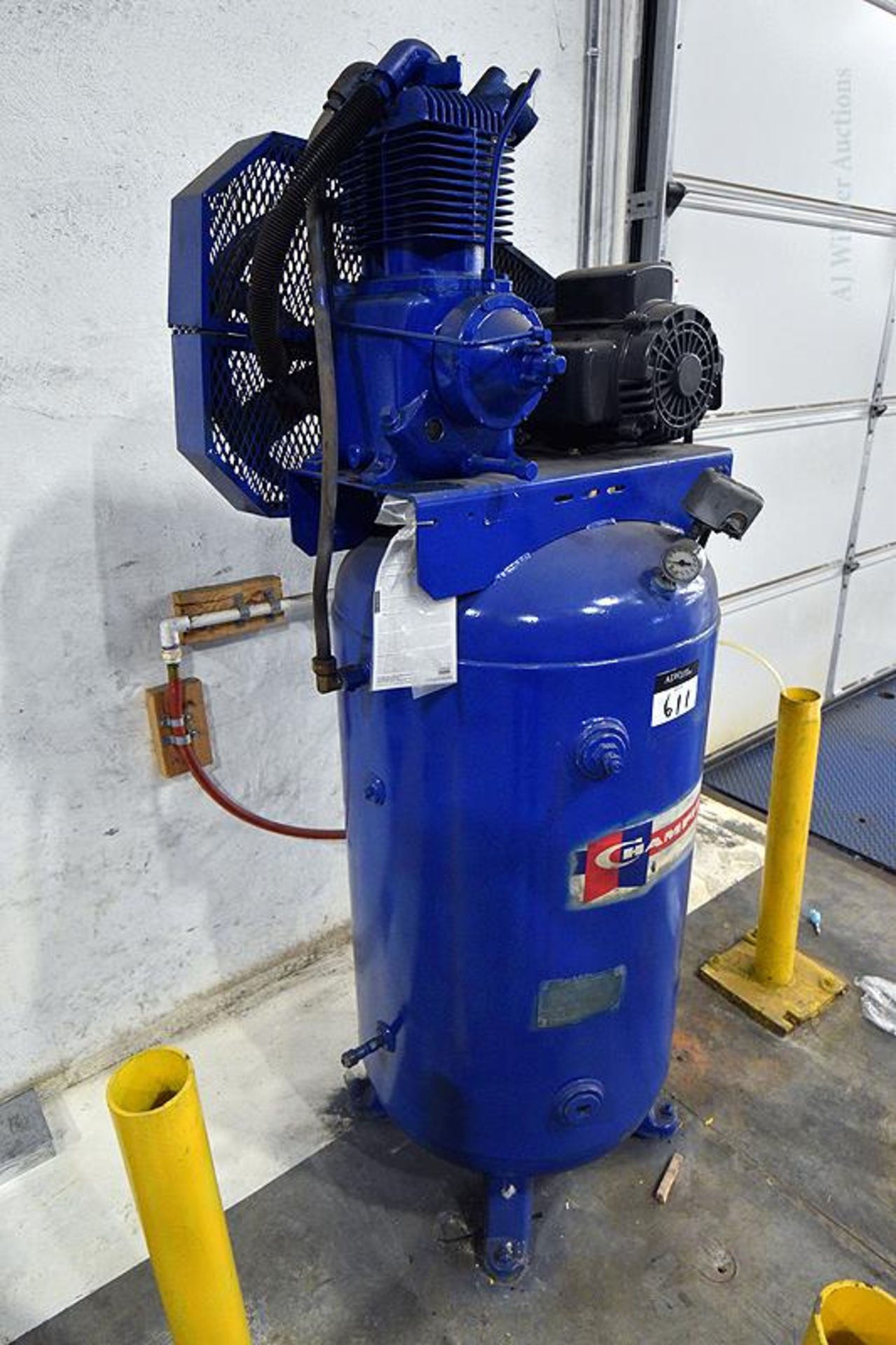 Champion Air compressor w/ 5 H.P. motor w/ vertical tank - Image 2 of 3