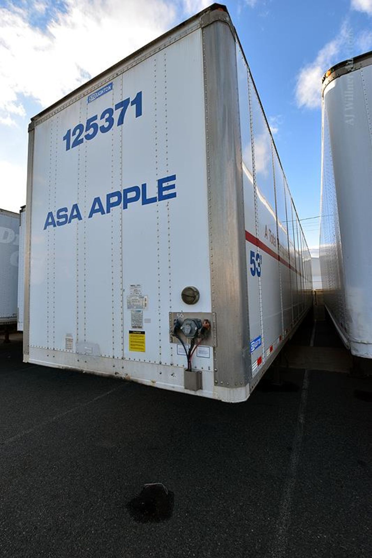 2014 Stoughton model ZGPVW-535T-S-C-AR, 53'-0 tandem axle van trailer, 13'-6' high,