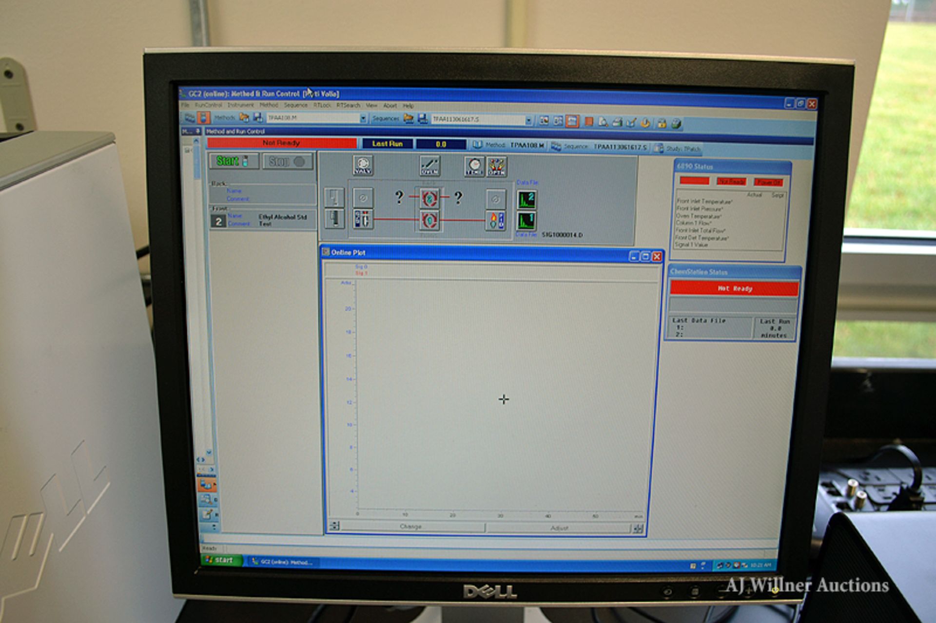 Agilent Gas Chromatograph Model 6890 s/n CN10710045 w/ Laser Printer - Image 6 of 6