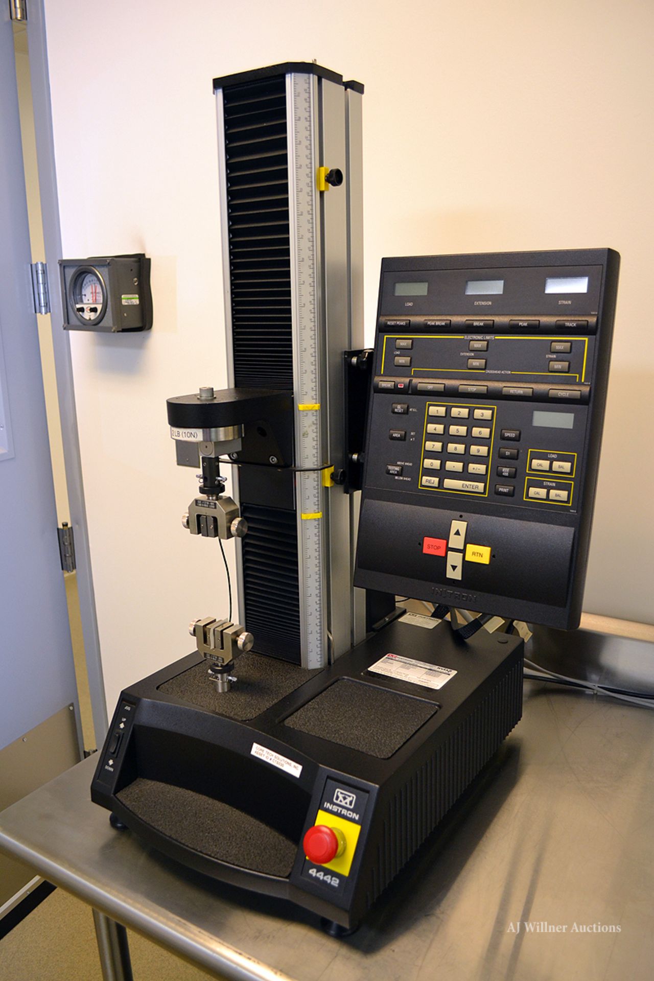 Instron Model 4442 Tensile Tester, s/n 4442-C6553 w/ Dell PC & NEC Superscript 870 Printer - Image 2 of 2