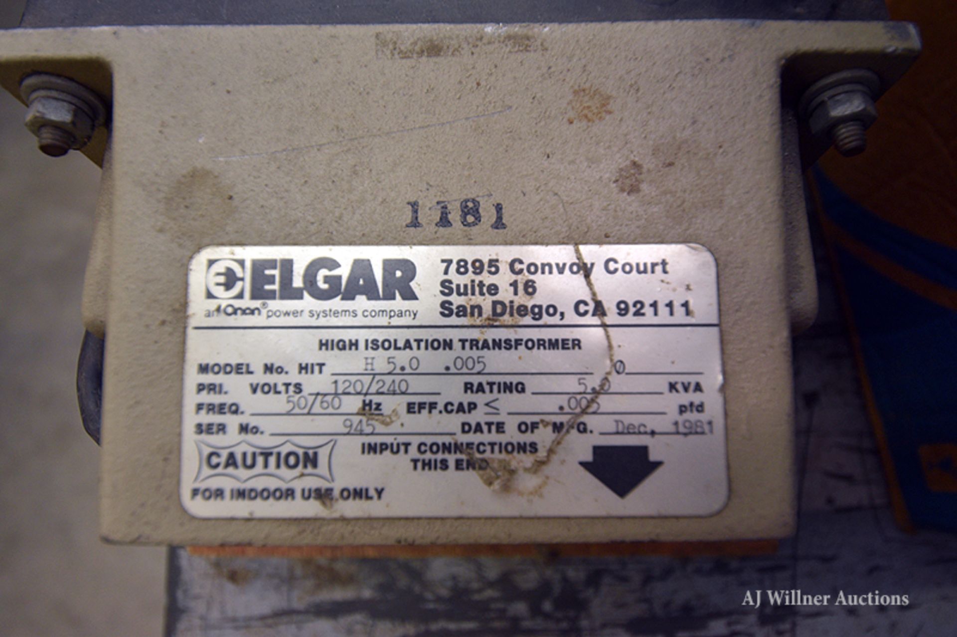 Elgar High Isolation Transformer - Image 2 of 2