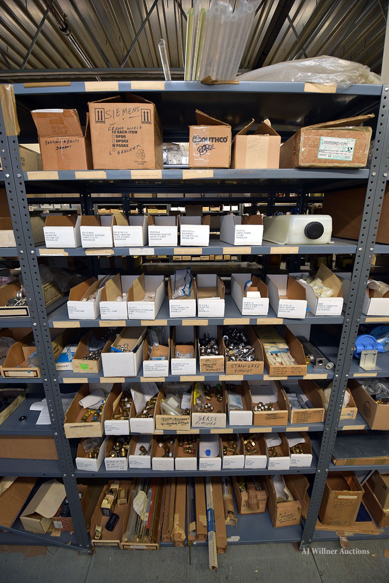 (5) Shelving Units Of Laser Components, water fittings, and linear motion parts etc. - Image 3 of 6