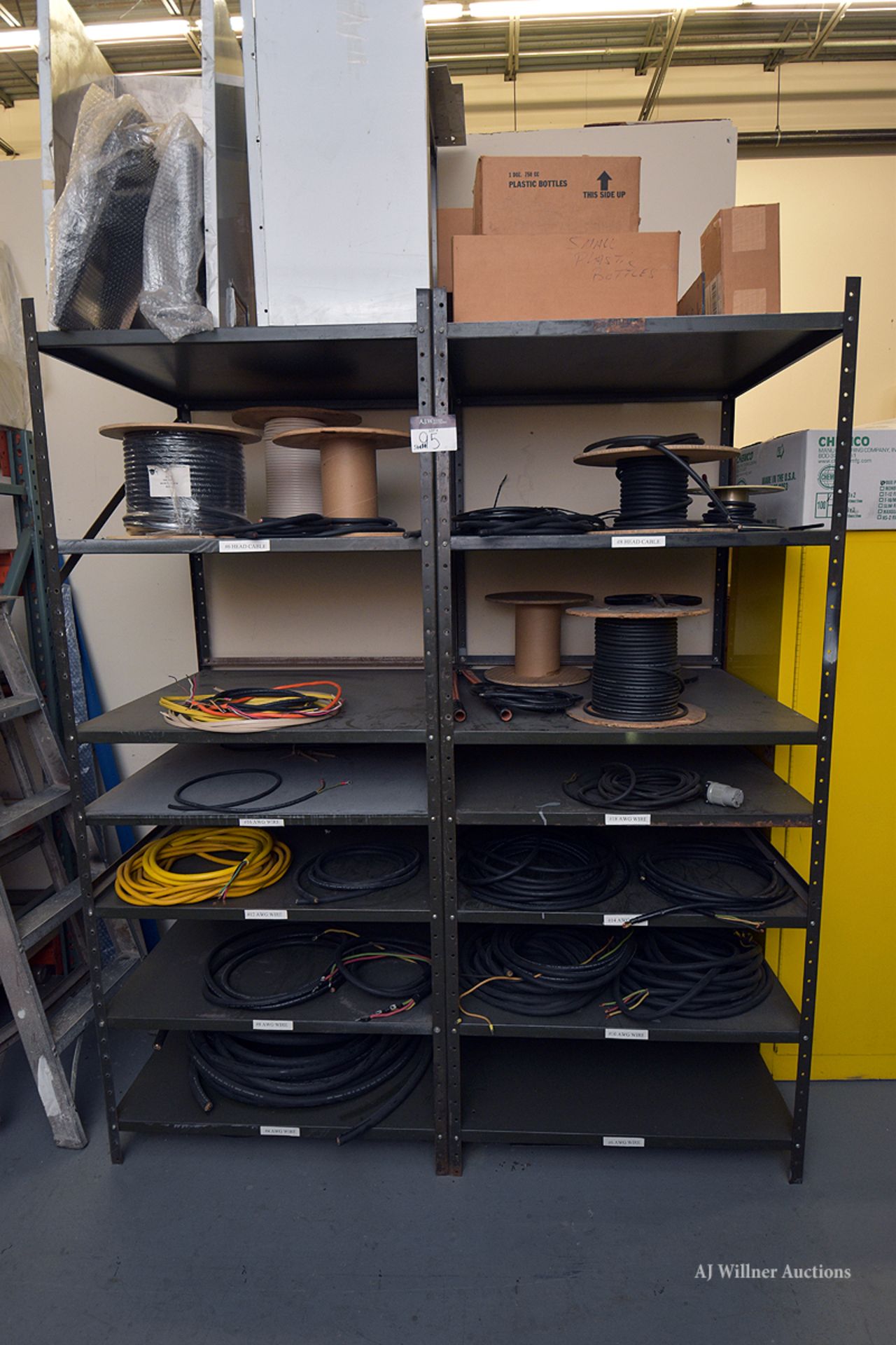 Metal Shelving Through room unless otherwise Lotted