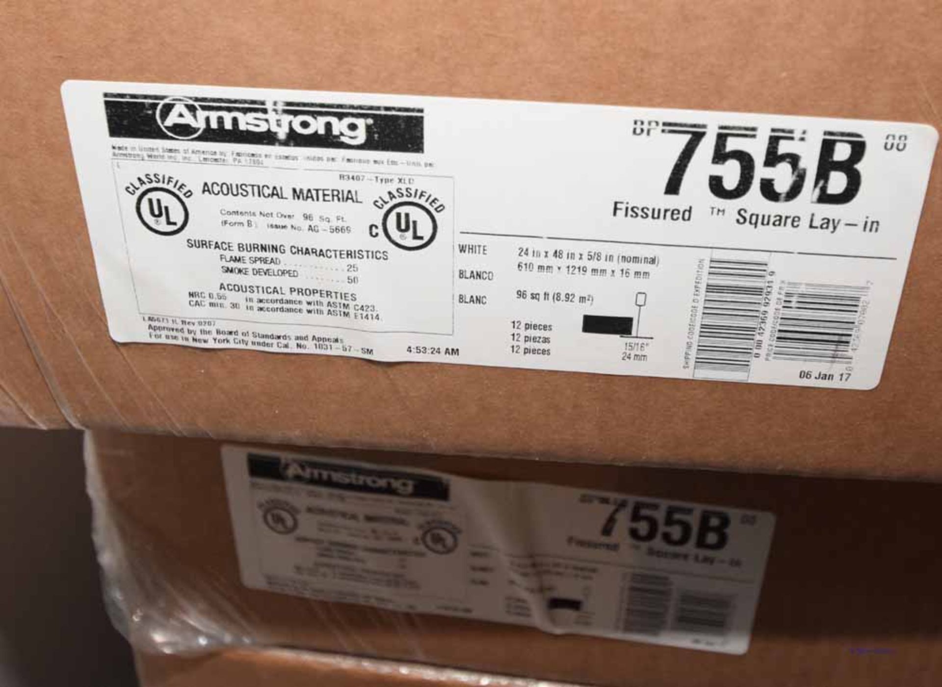 Cases Of Armstrong Acoustic Ceiling Tiles (755B, 769ABL, 769A) - Image 2 of 4