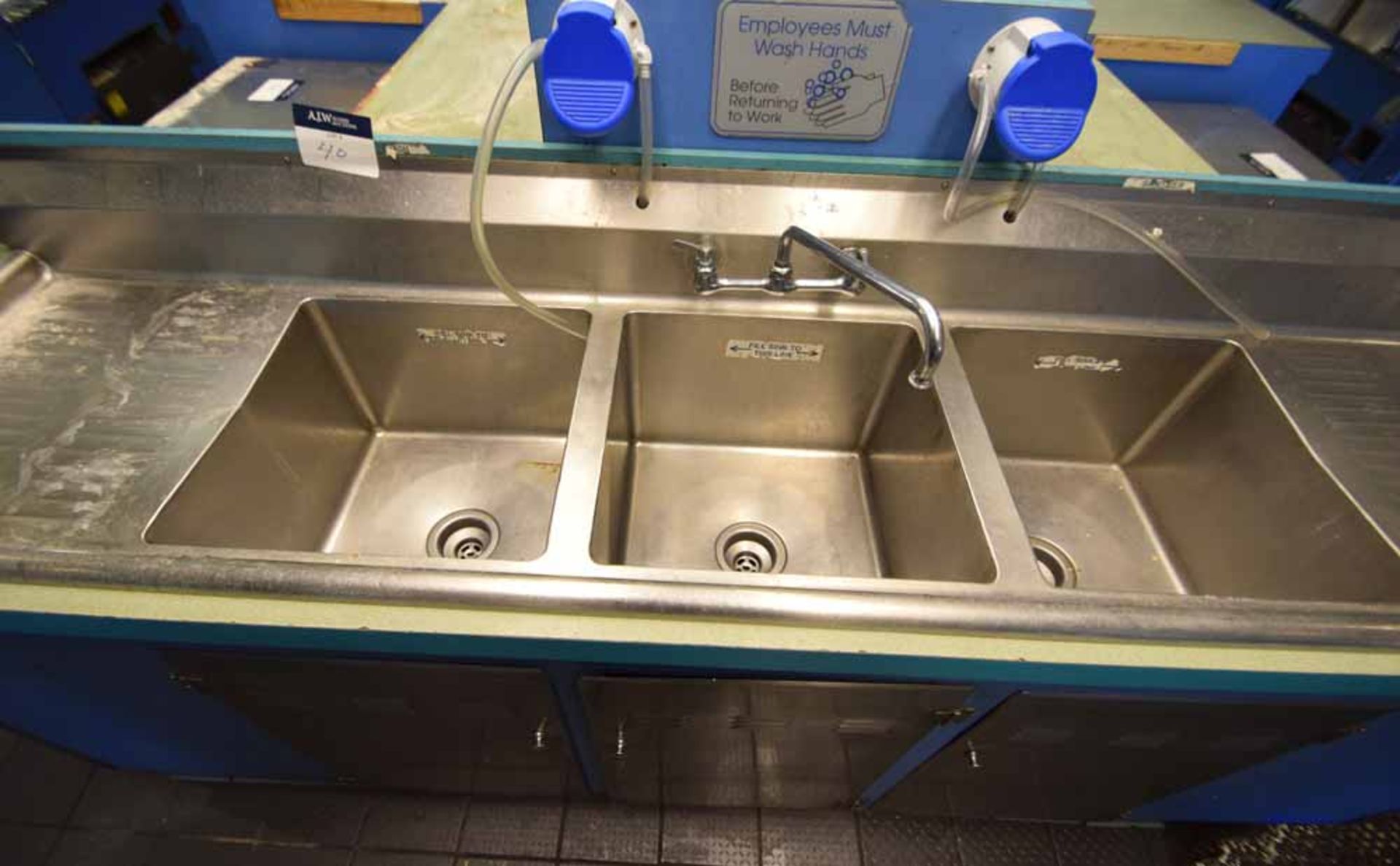 Stainless Steel Triple Well Sink - Image 2 of 2