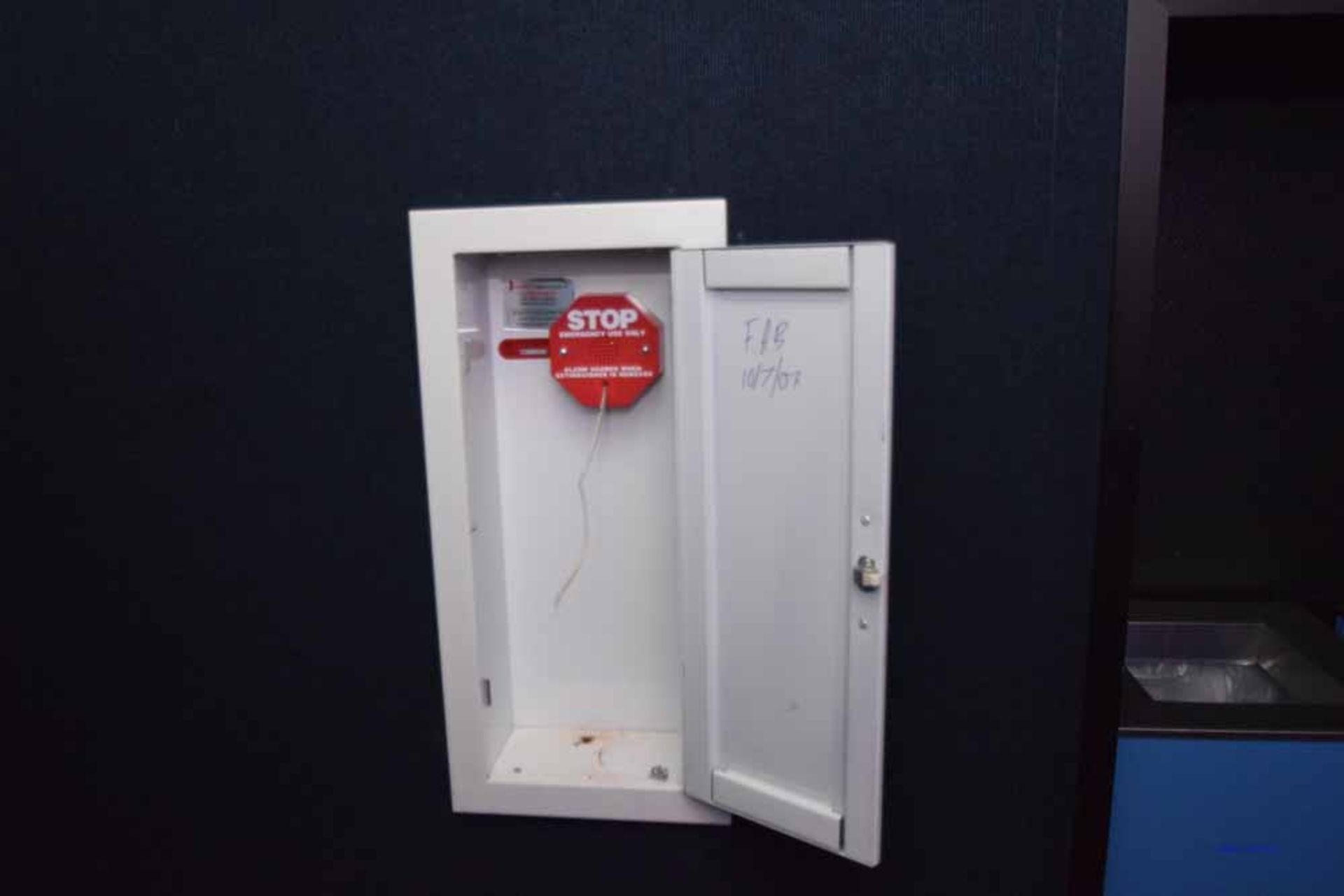 Fire Extinguisher Enclosure w/Alarm - No extinguisher