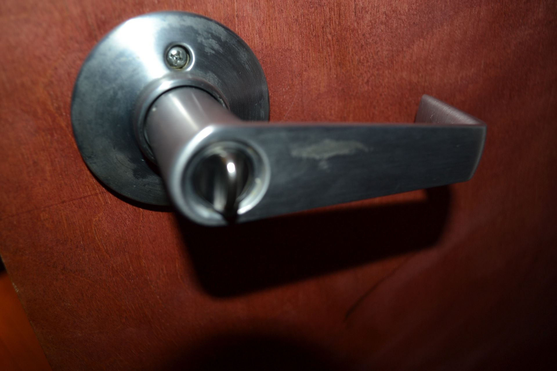 Solid Core Door w/ Door Frame & Door Lock (No Key) 7'x3'~ - Image 3 of 4