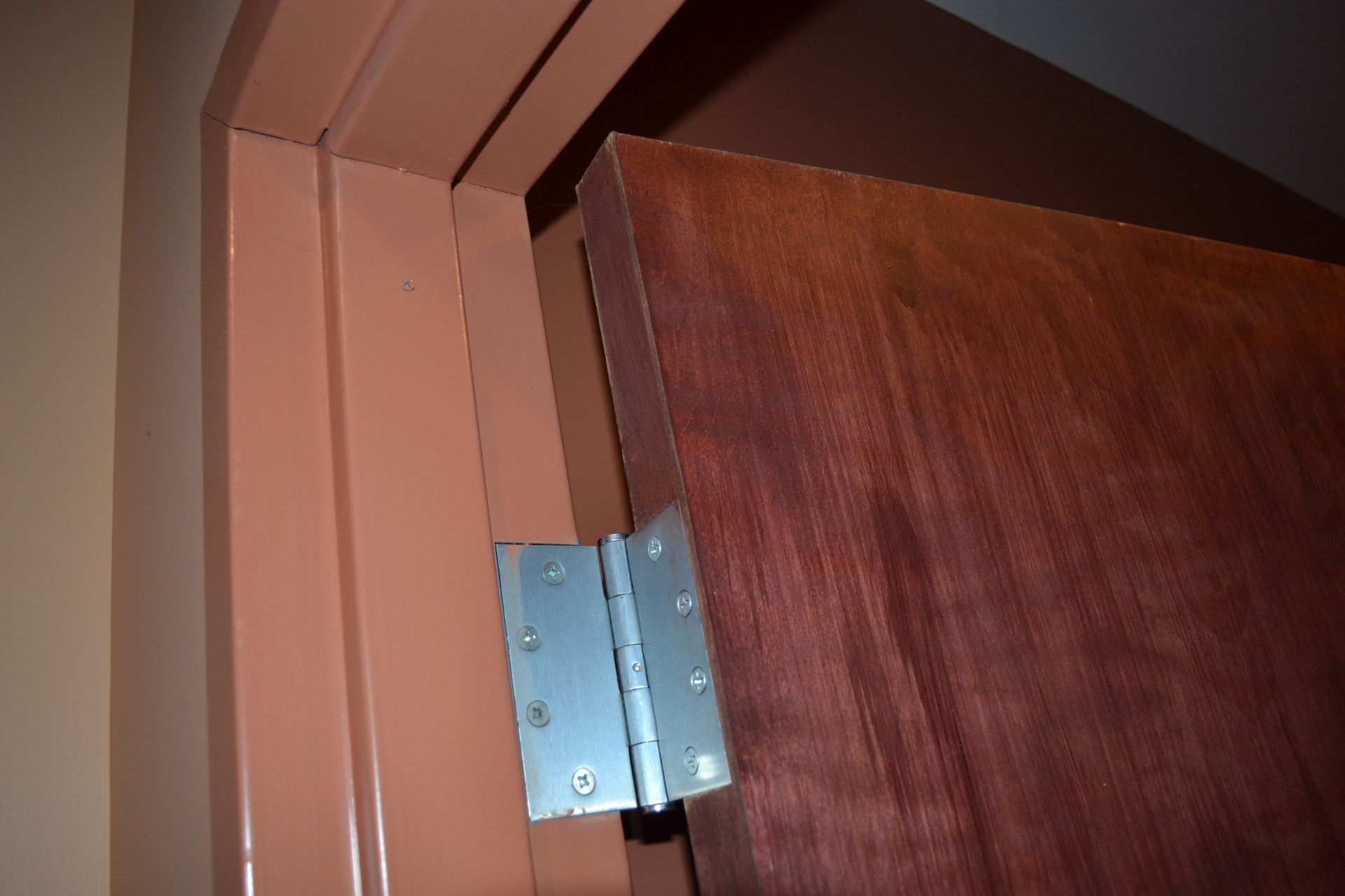 Solid Core Door w/ Door Frame & Door Handle 7'x3'~ - Image 3 of 3