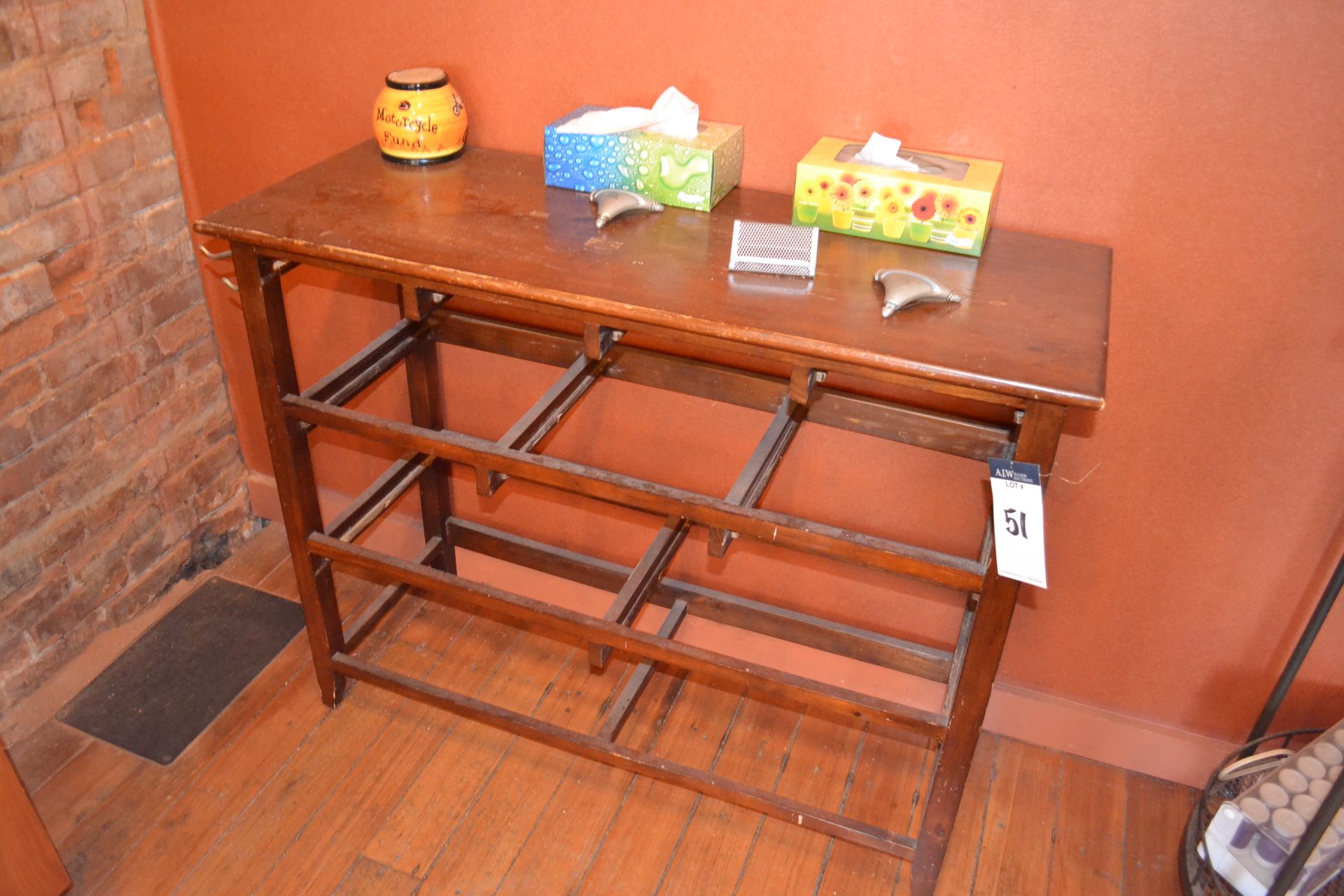 Display Wood Table w/ Missing Drawers