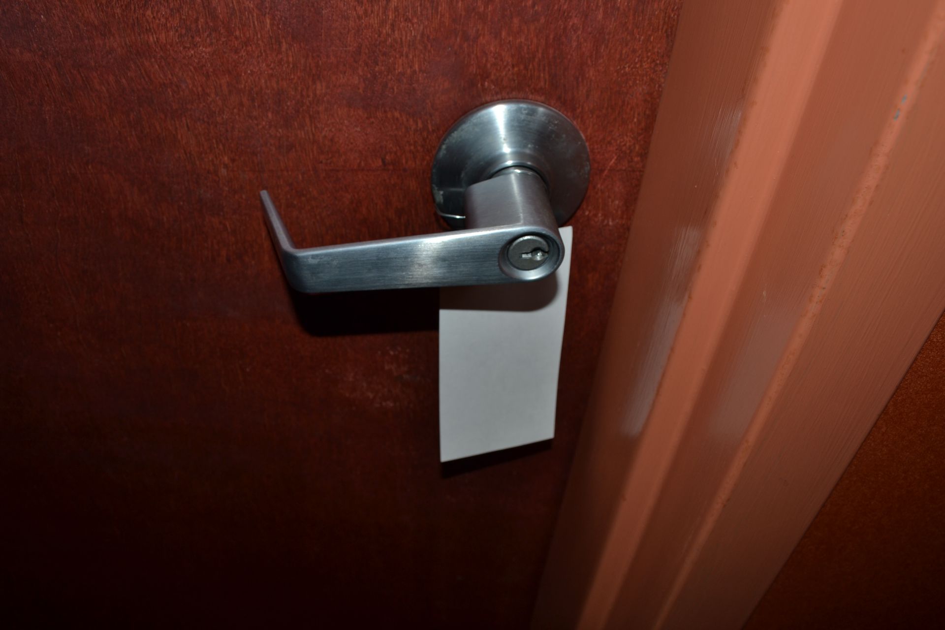Solid Core Door w/ Door Frame & Door Lock (No Key) 7'x3'~ - Image 2 of 5