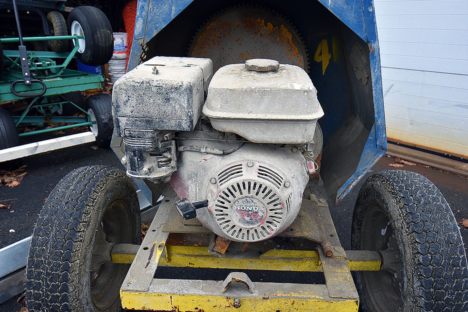 Gas Powered Tag-A-Long Cement Mixer w/ 8.0 HP Honda Engine - Image 2 of 2