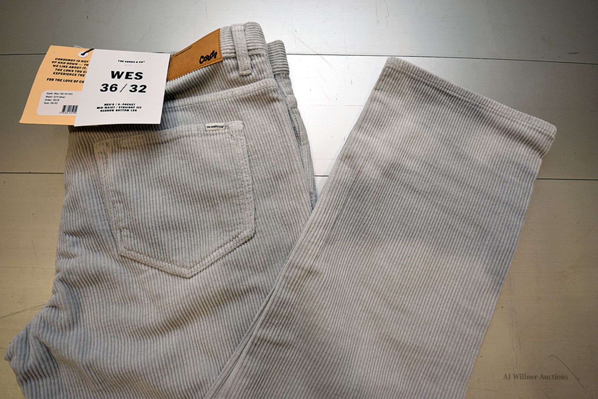 The Cords & Co. "Wes" Men's/High-Waist/ Straight Fit/ Narrow Bottom MSRP $160 - Image 2 of 5