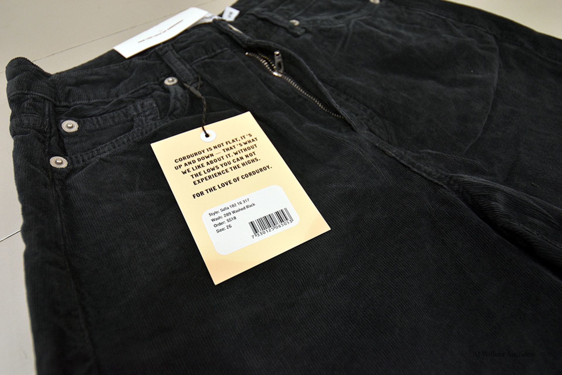 The Cords & Co. "Sofia" Style, Women's/ 5-Pocket/High-Waist/ Straight Fit/ Cropped Leg Pants(Black) - Image 3 of 3