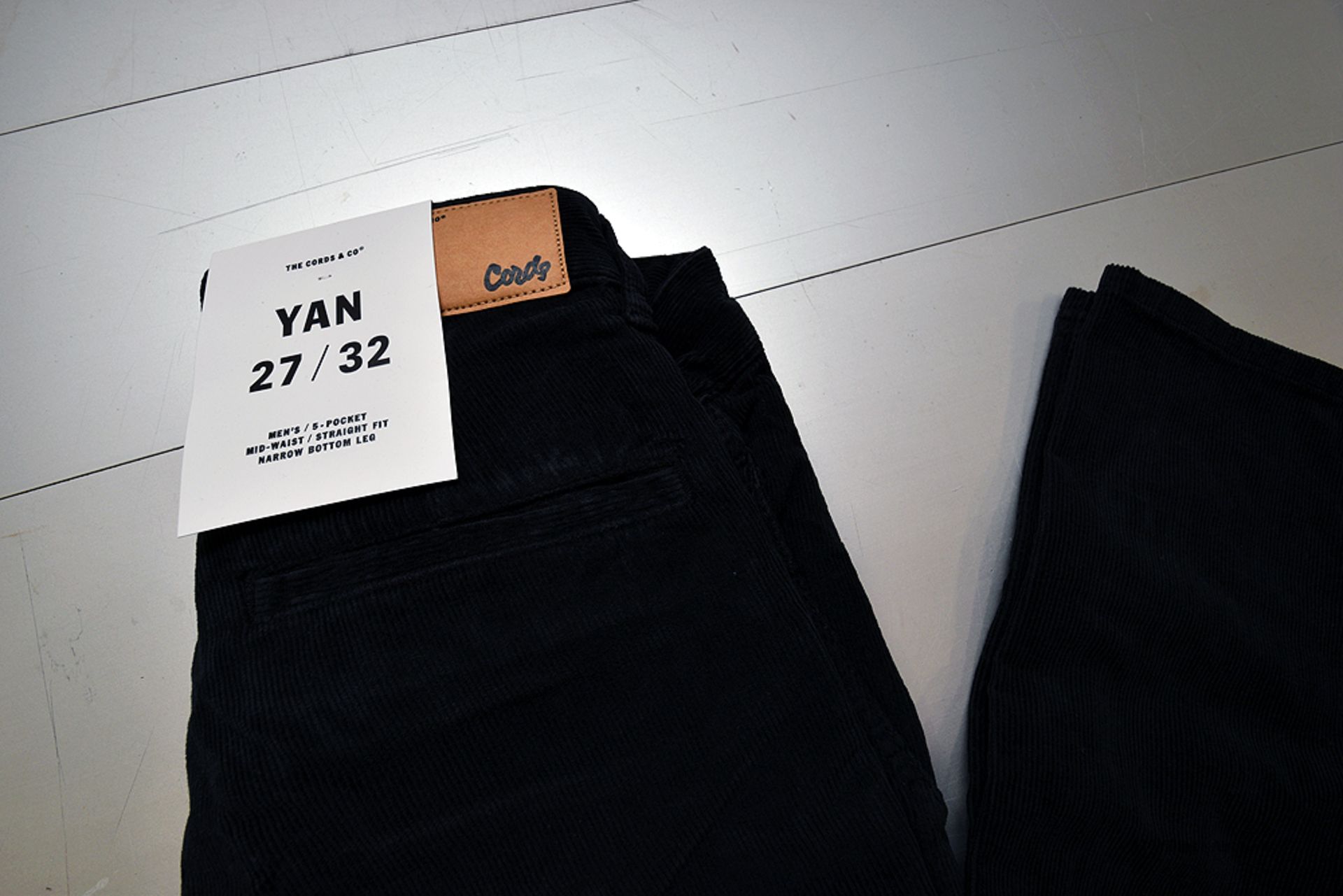 The Cords & Co. "Yan" Mens/Mid-Waist/Straight Fit/Narrow Leg Pants MSRP $160 - Image 6 of 6