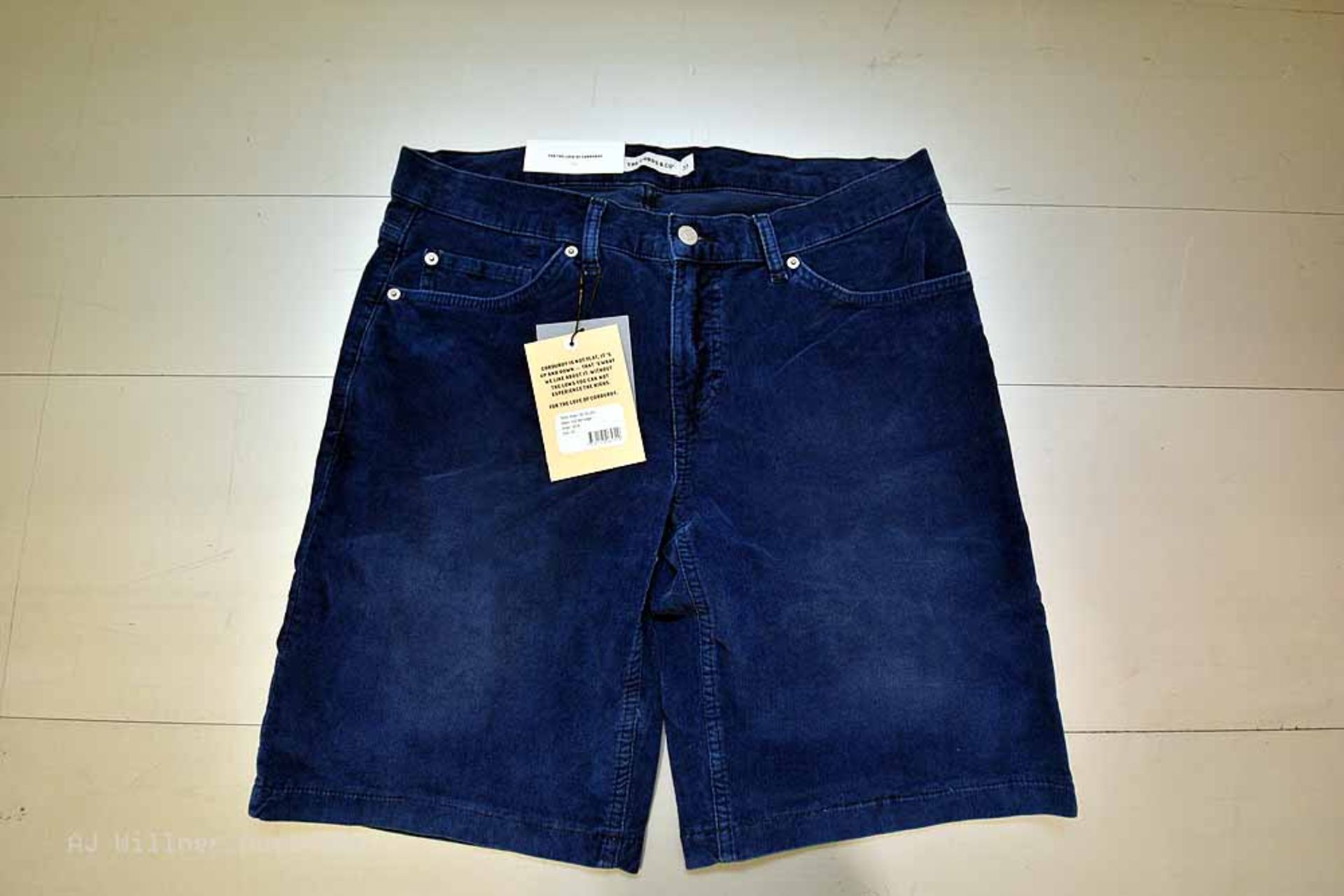 The Cords & Co. "Adam" Style, Men's 5-Pocket Mid-Waist/Classic Fit Shorts,Azure/Silver/Turq/Indigo - Image 3 of 10