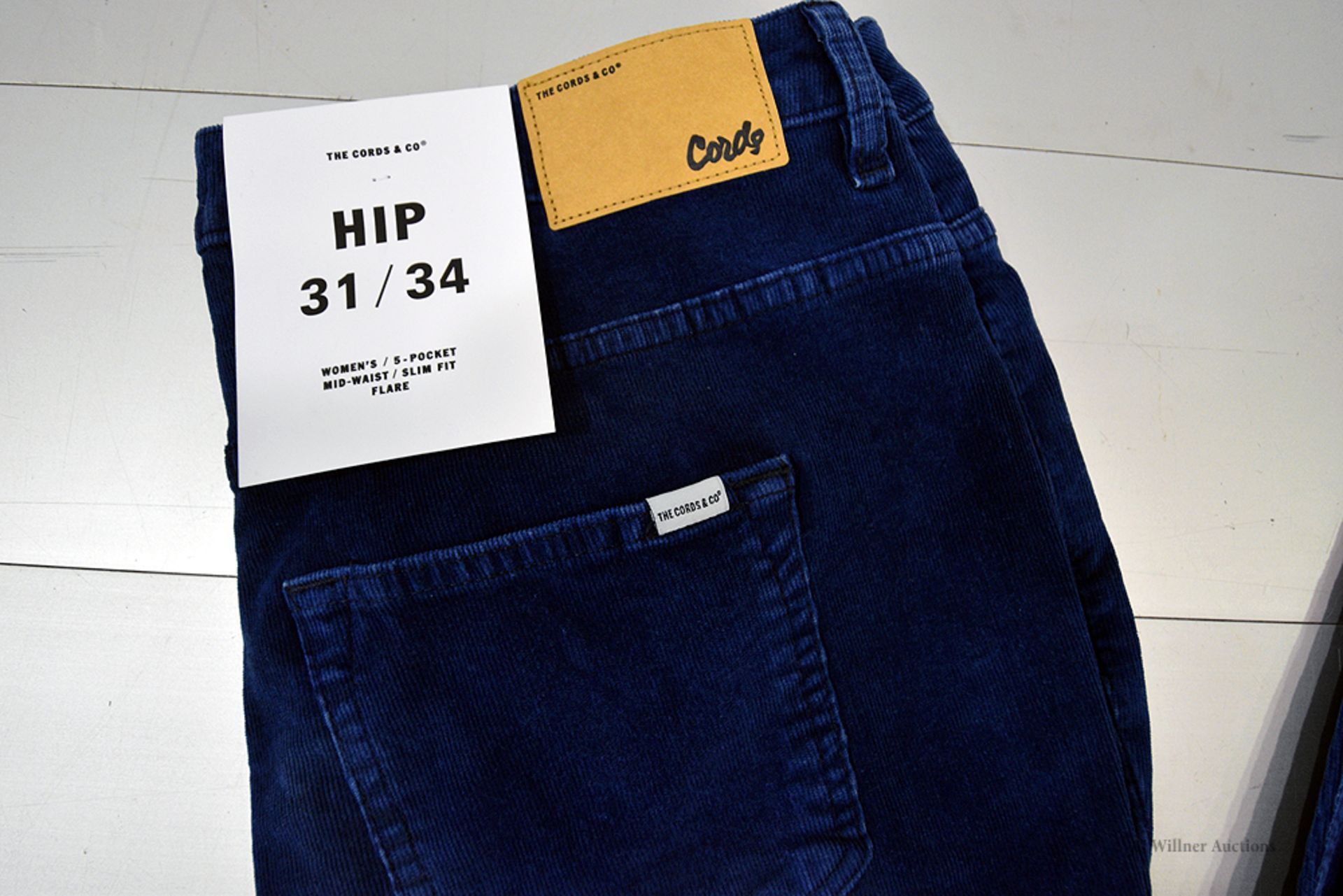 The Cords & Co. "Hip" Womens/Mid Waist/Slim Fit Flare Pants MSRP $160 - Image 2 of 5