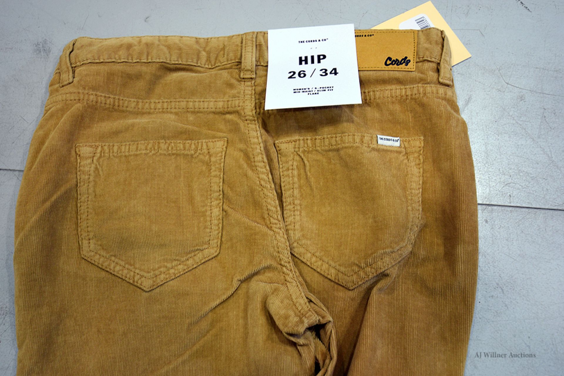 The Cords & Co. "Hip" , Women's/ Mid Waist/ Slim Fit Flare Pants MSRP $160 - Image 3 of 5