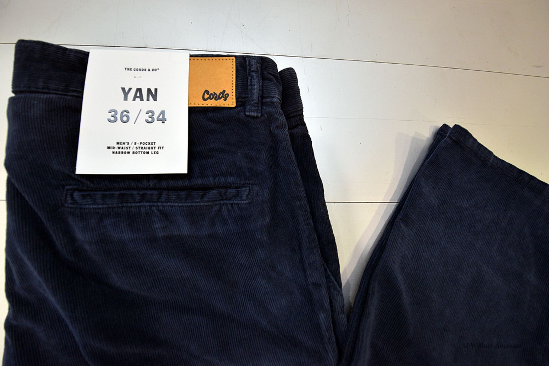The Cords & Co. "Yan" Mens/Mid-Waist/Straight Fit/Narrow Leg Pants MSRP $160 - Image 4 of 6