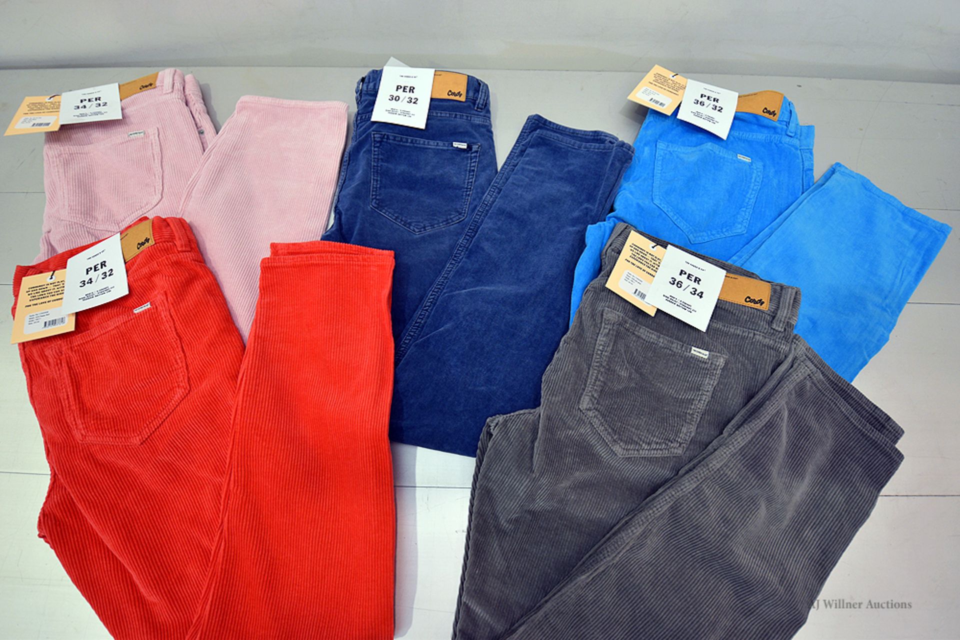 The Cords & Co. "Per" Style, Men's/5-Pocket/High-Waist/ Straight Fit/ Narrow Bottom Leg - Image 2 of 5