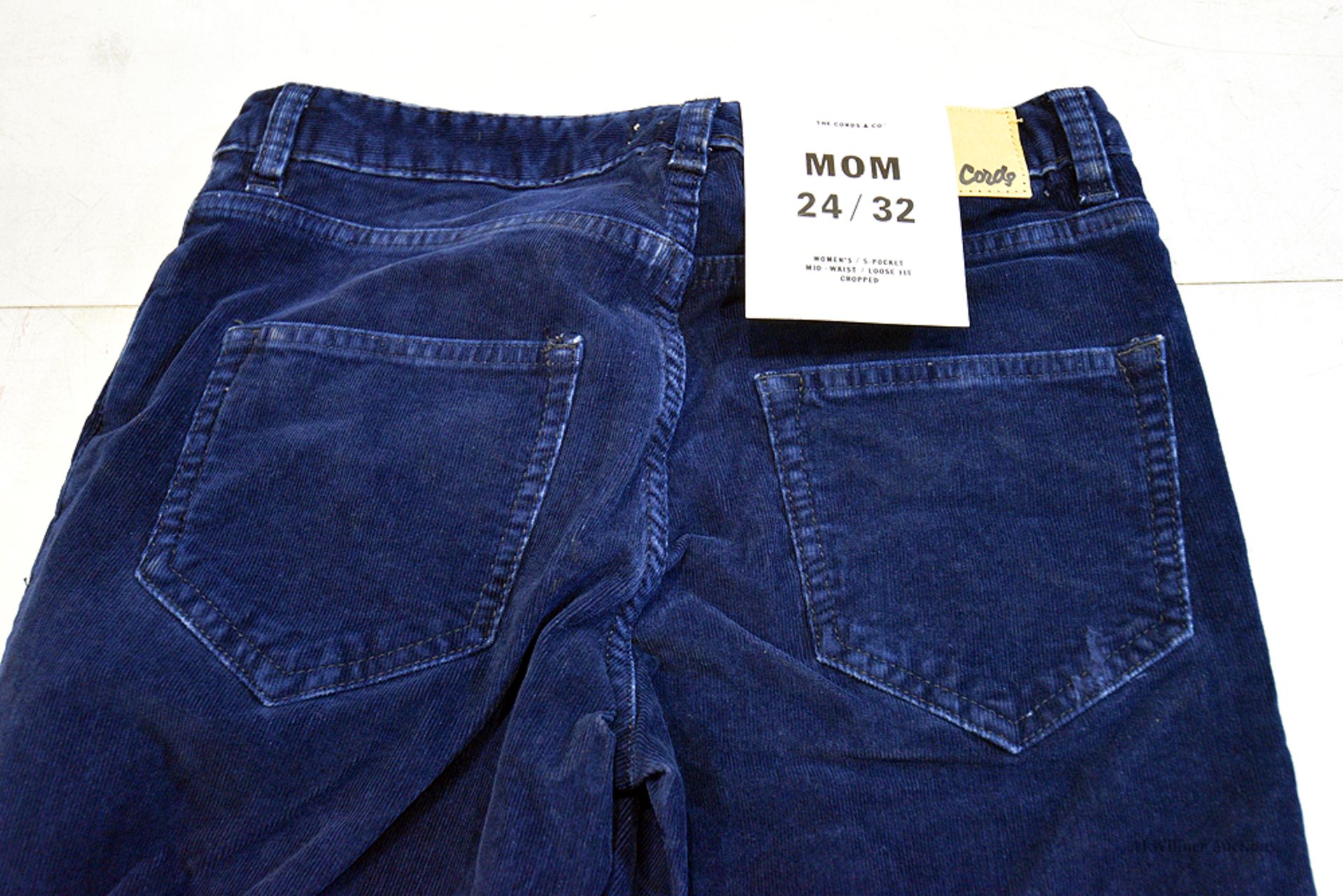 The Cords & Co. "Mom" Women's/ Mid-Waist/ Loose Fit/ Chopped Pants MSRP $160 - Image 3 of 5