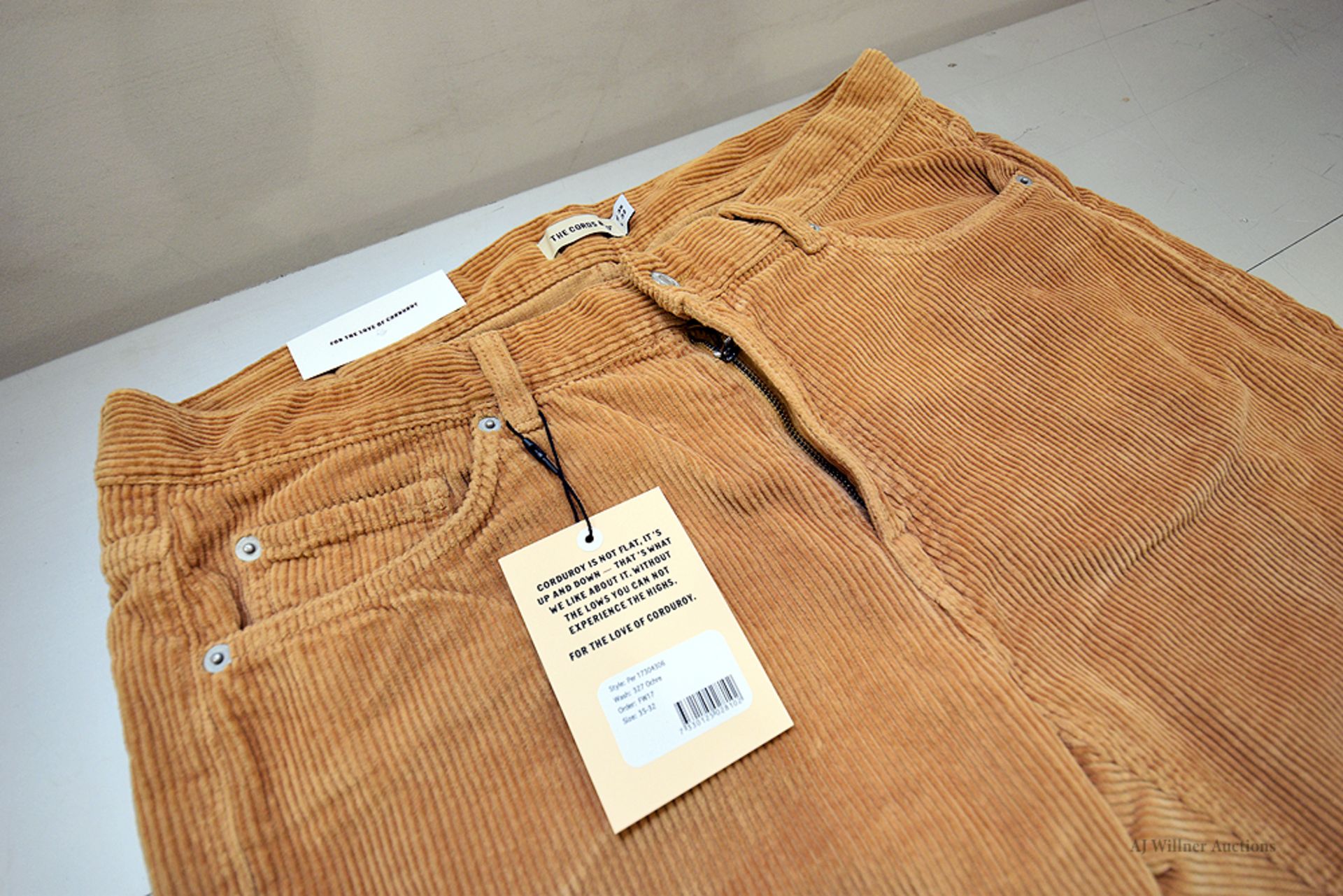 The Cords & Co. "Per" Style, Men's/5-Pocket/High-Waist/ Straight Fit/ Narrow Bottom Leg - Image 3 of 5