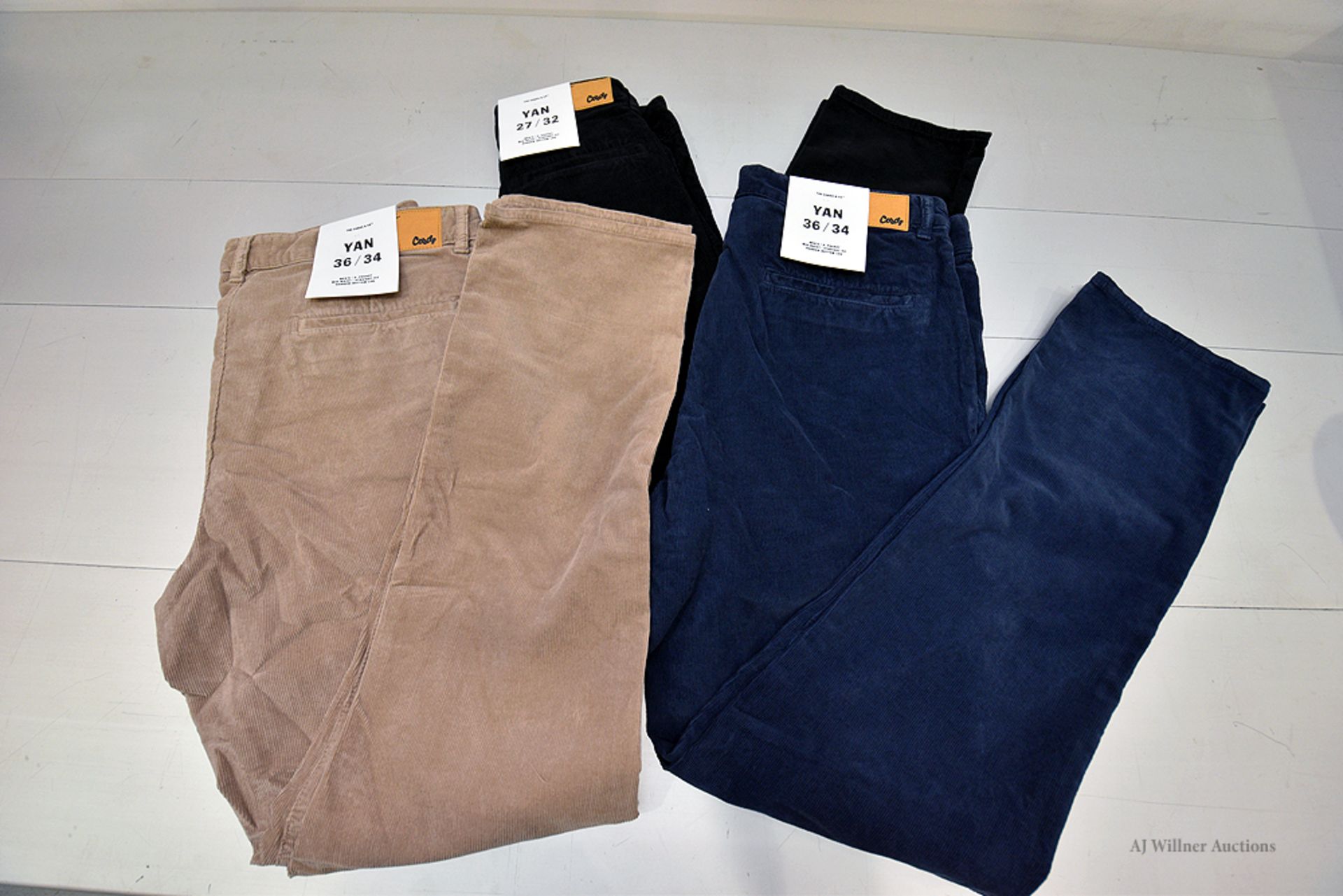 The Cords & Co. "Yan" Mens/Mid-Waist/Straight Fit/Narrow Leg Pants MSRP $160 - Image 3 of 6